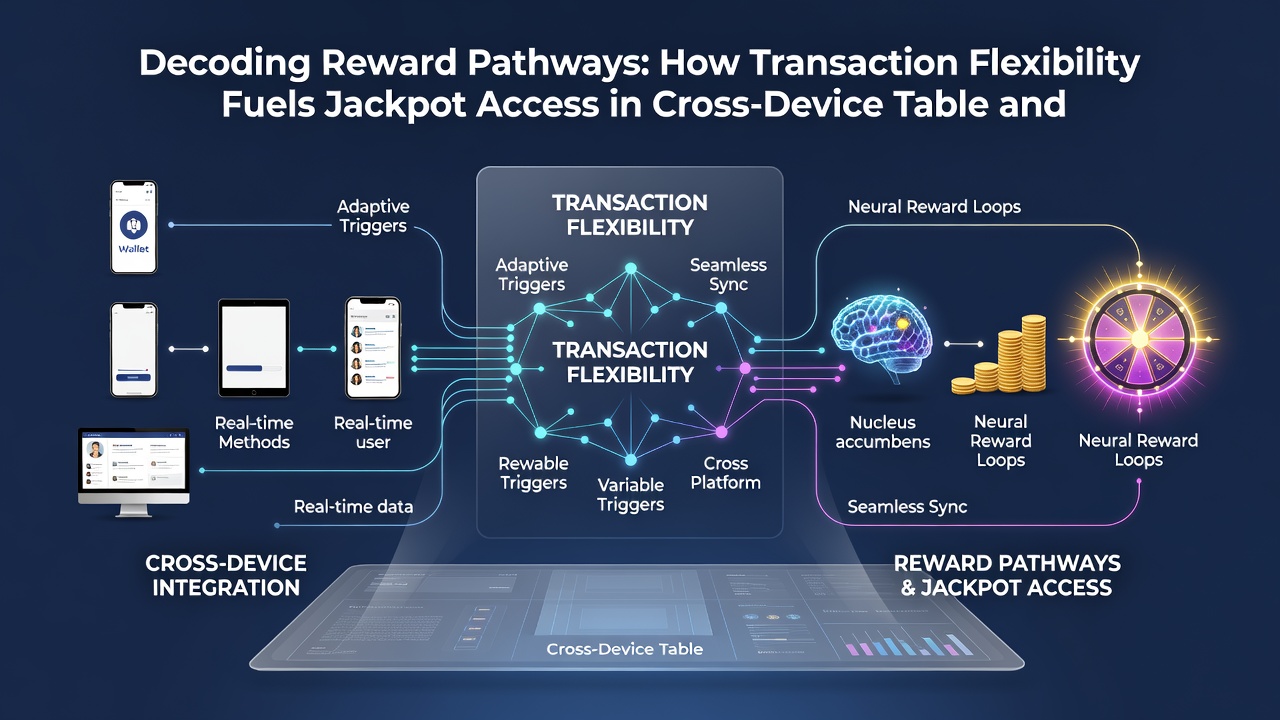 Darstellung von cross-device Jackpot-Zugriff und flexiblen Transaktionen in Tisch- und Slot-Umgebungen